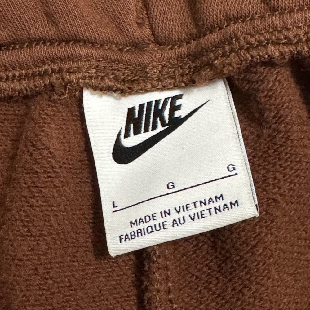 Nike Sportswear Air Fleece Mid-Rise Joggers Brown Women’s Large Pants Sweatpants - Picture 5 of 6